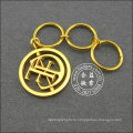 Полые золото напечатано кольцо для ключей, Поощрительный подарок (GZHY-ка-043)